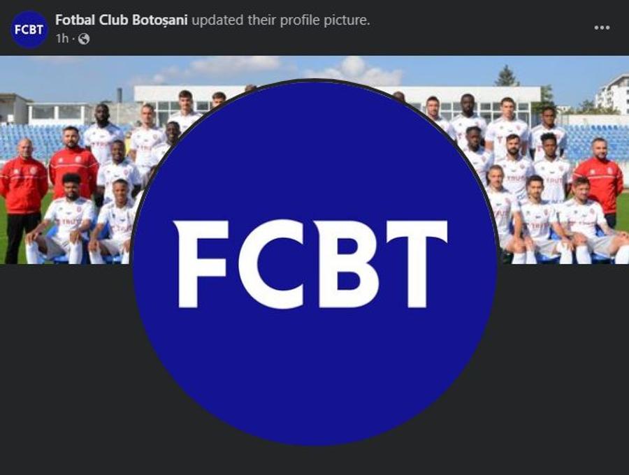 Actuala fotografie de profil a celor de la FC Botoșani de pe Facebook Noul logo al clubului din Liga 1 i-a contrariat pe fani: „Ce e porcăria asta?”
