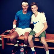 Rafael Nadal și Andrey Rublev, în trecut