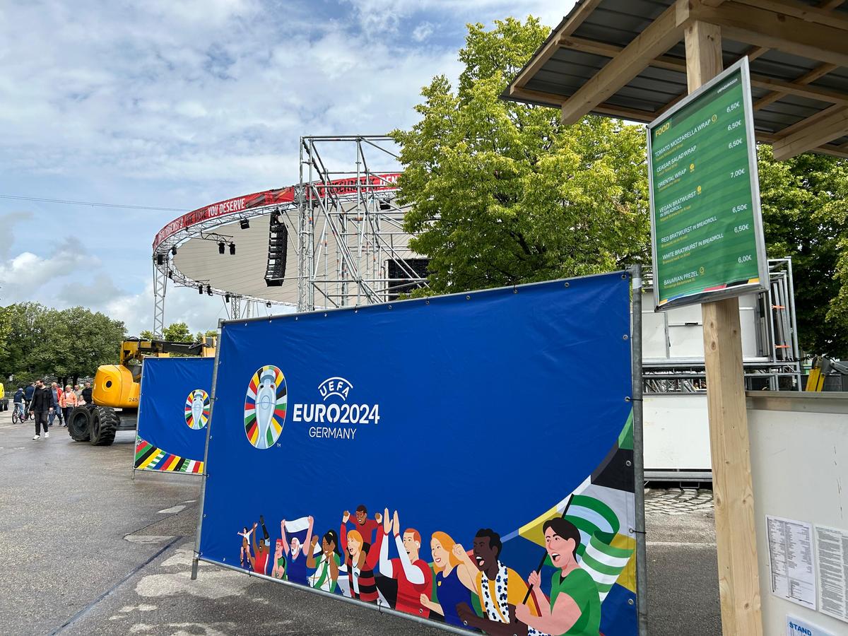 Cum arată lucrările la Fan Zone-ul EURO 2024 din Munchen