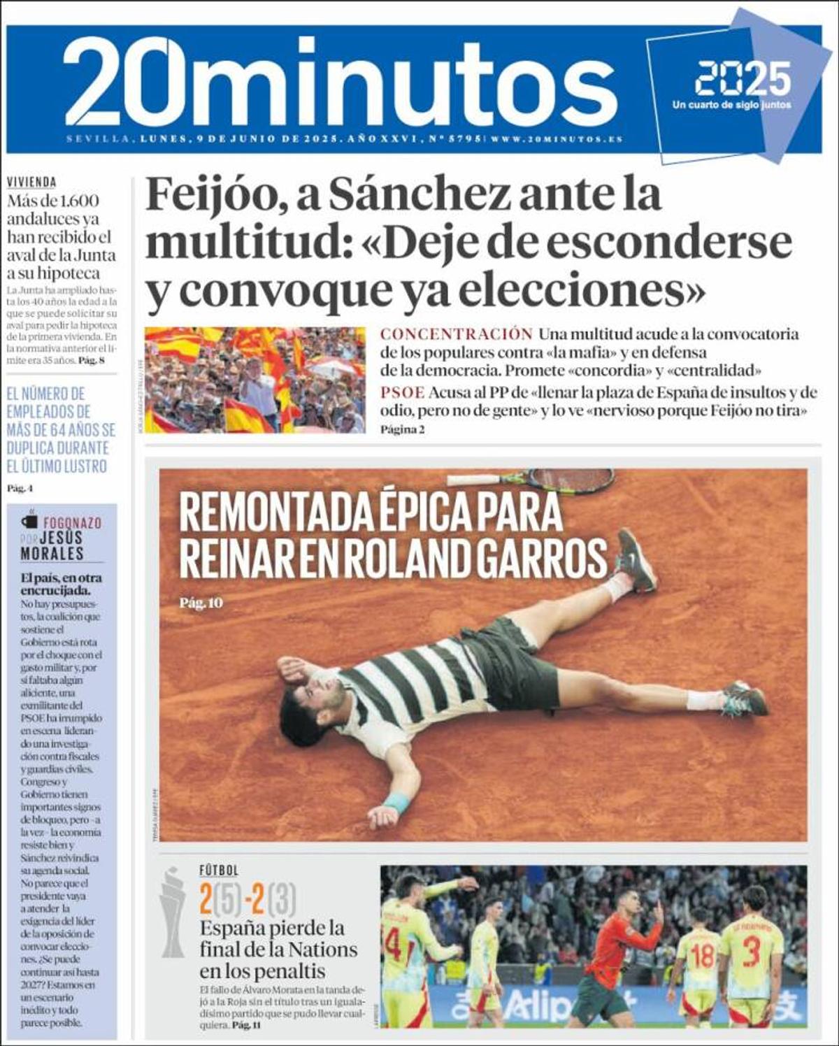 Carlos Alcaraz, prezent pe prima pagină a ziarelor spaniole din toate comunitățile, după triumful istoric de la Roland Garros