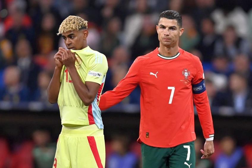 Lamine Yamal și Cristiano Ronaldo, finala Ligii Națiunilor // foto: Eduard Vînătoru