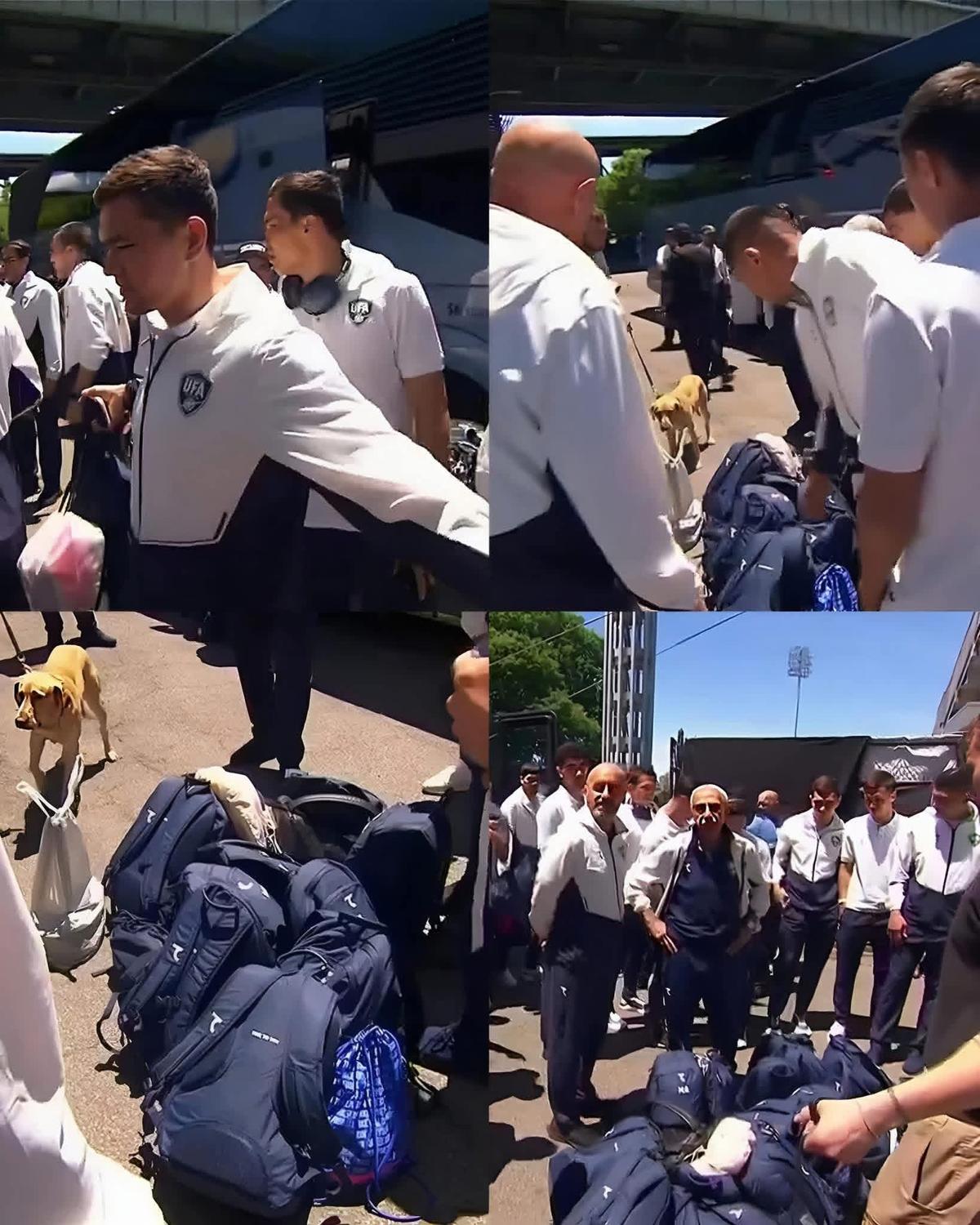 Naționala din Uzbekistan, după ce a ajuns în Statele Unite ale Americii // foto: X
