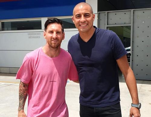 Leo Messi și David Trezeguet FOTO: Facebook