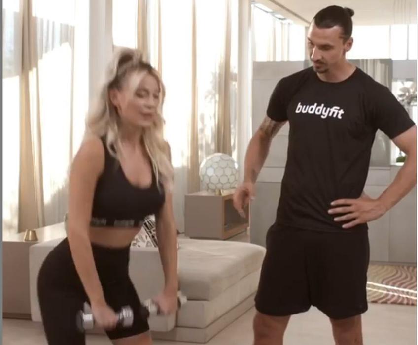Zlatan Ibrahimovic, antrenorul personal al Dilettei Leotta