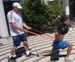 Ronaldo Deaconu nu stă prea mult departe de sala de forță și de minge nici în vacanță.