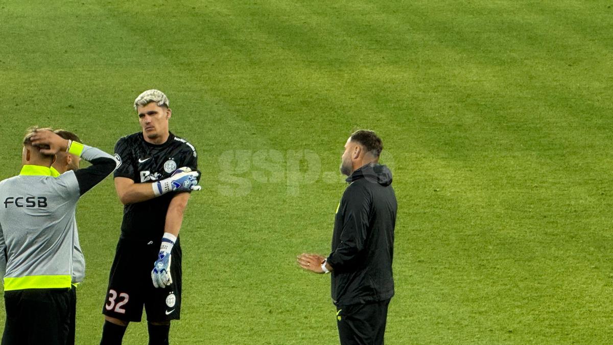 Ce s-a întâmplat pe gazon imediat după FCSB - Inter d'Escaldes » Crețu a făcut din nou tumbe, un jucător a fost băgat în ședință