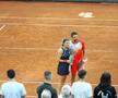Alexandra Dulgheru și Stan Wawrinka la meciul demonstrativ de la Iași FOTO Roxana Fleșeru
