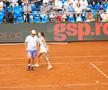 Andrei Pavel și Simona Halep la meciul demonstrativ de la Iași FOTO Roxana Fleșeru