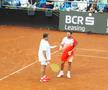 Horia Breciu și Stan Wawrinka la meciul demonstrativ de la Iași FOTO Roxana Fleșeru