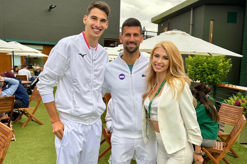 Andreea Bălan și Victor Cornea la Wimbledon // foto: instagram @andreeabalanofficial