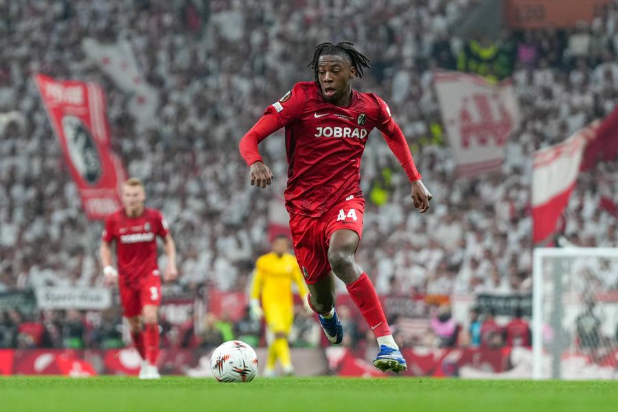 Johan Manzambi, în timpul finalei Europa League // foto: Imago Images Senzația Mondialului, Johan Manzambi, acord de transfer cu o nouă echipă
