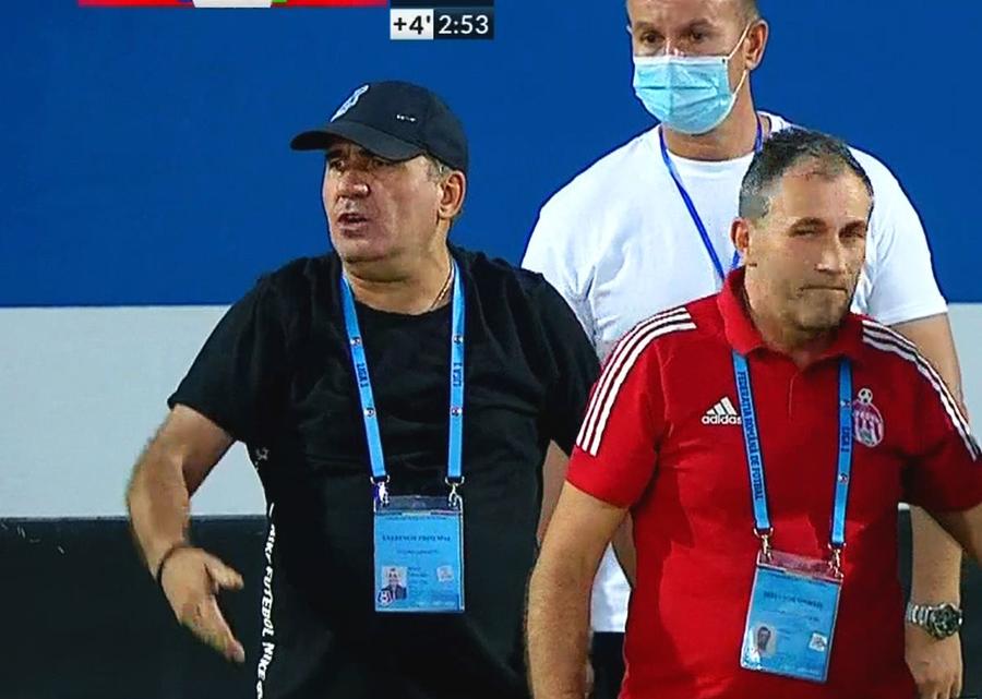 FOTO: Captură TV @Telekom Sport 1 Hagi, despre conflictul de la final: „Am depășit limita” + „El ne-a câștigat meciul!”