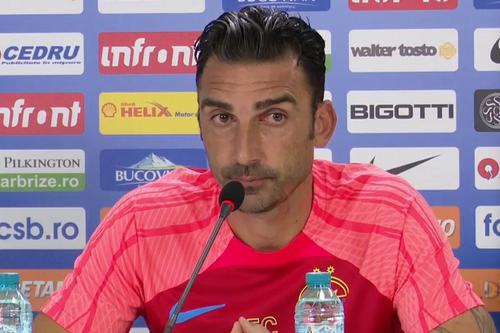 Elias Charalambous, 42 de ani, a susținut conferința de presă premergătoare duelului FCSB - Nordsjaelland