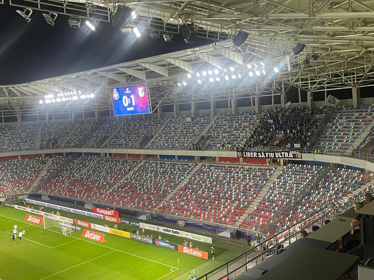 Numărul OFICIAL al spectatorilor prezenți în Ghencea la FCSB - Farul
