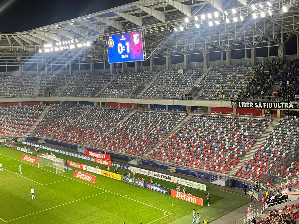 Numărul OFICIAL al spectatorilor prezenți în Ghencea la FCSB - Farul