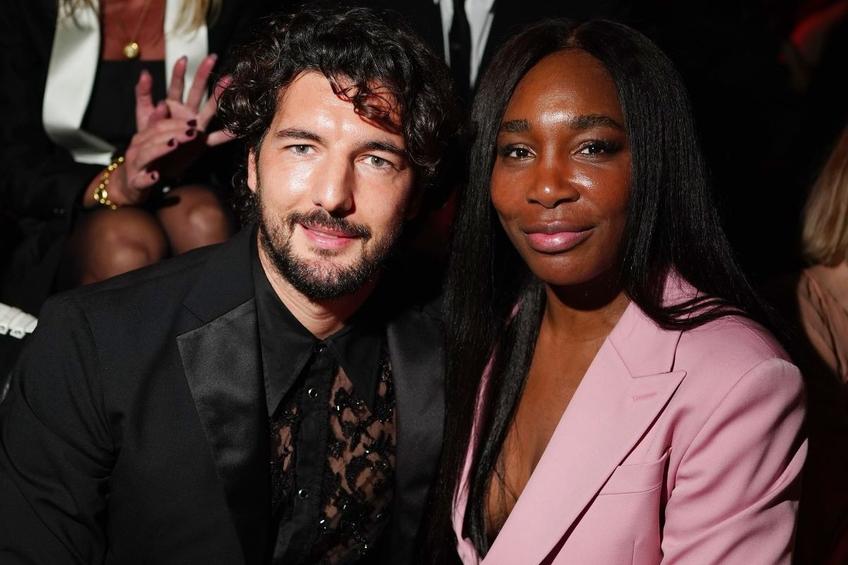 Venus Williams și Andrea Preti la prezentarea de modă Dsquared2 din februarie 2025 Foto: Guliver/GettyImages