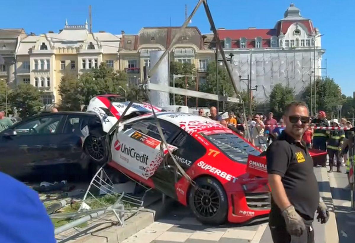 Marco Leu, fiul regretatului Mihai Leu, a făcut accident în deschiderea Raliului Timișoarei