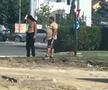 Gigi Becali, la bustul gol pe șantier
