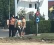 Gigi Becali, la bustul gol pe șantier