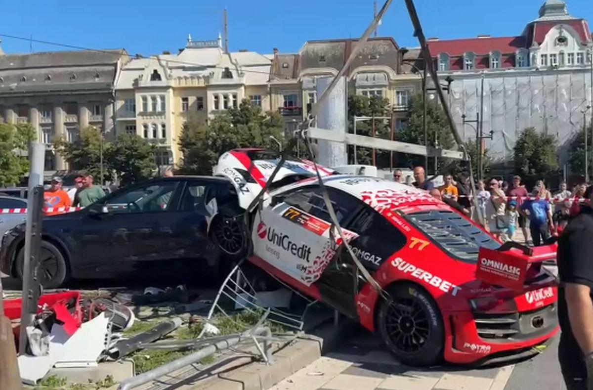 Marco Leu, fiul regretatului Mihai Leu, a făcut accident în deschiderea Raliului Timișoarei