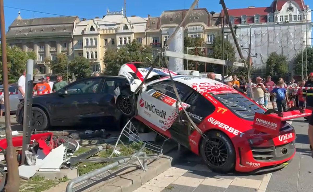 Marco Leu, fiul regretatului Mihai Leu, a făcut accident în deschiderea Raliului Timișoarei