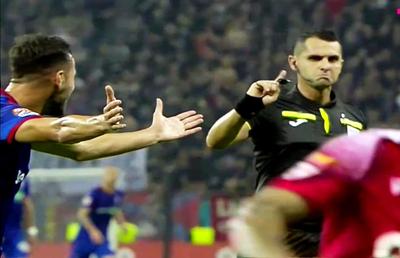 CSA Steaua a cerut penalty în derby-ul cu Dinamo! Faza s-a petrecut chiar sub ochii „centralului” Iulian Călin