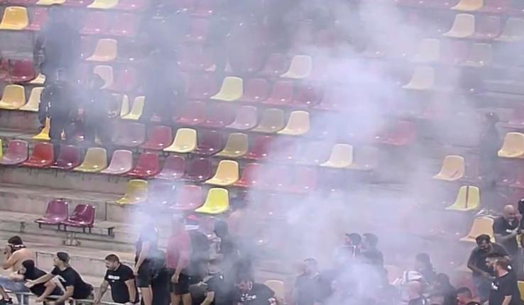 Incidente între ultrași înainte de Dinamo - Steaua. Foto: Captură DigiSport