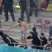 Incidente între ultrași înainte de Dinamo - Steaua. Foto: Captură DigiSport