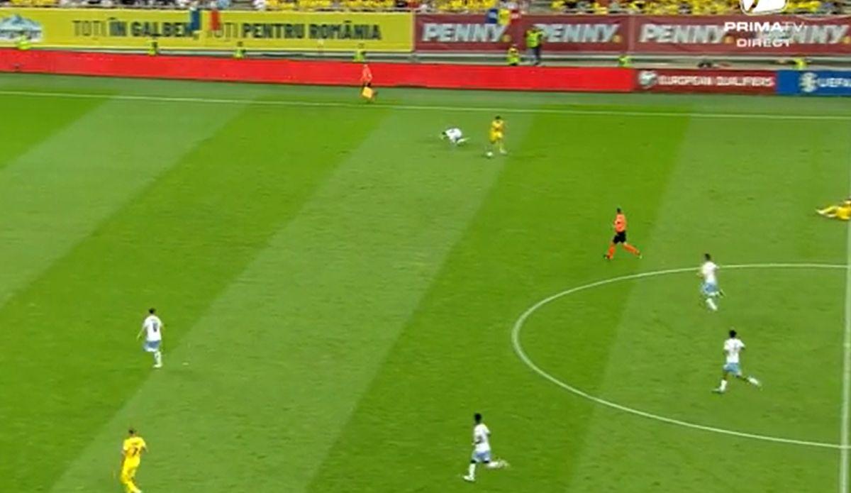 România, ce acțiune! Filmul fazei excelente care a dus la golul lui Alibec
