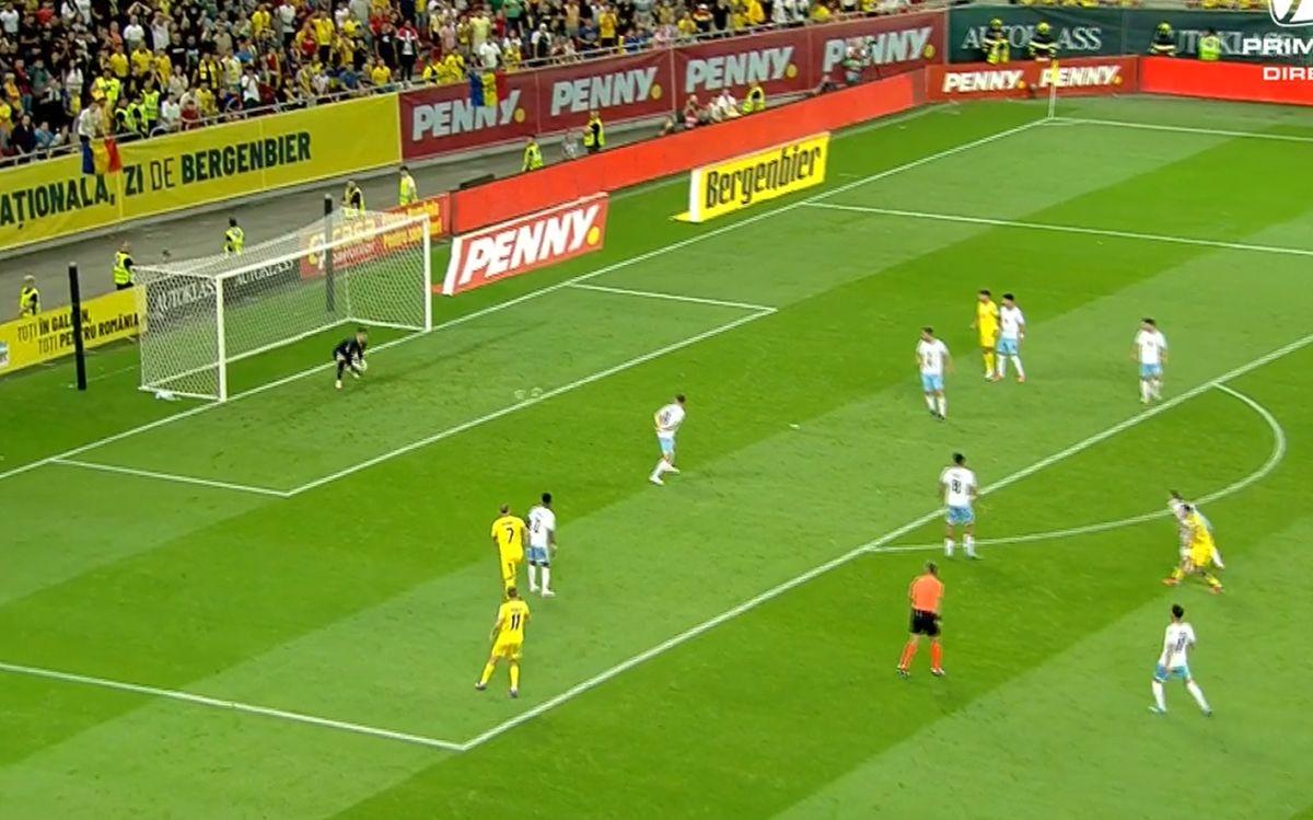 România, ce acțiune! Filmul fazei excelente care a dus la golul lui Alibec