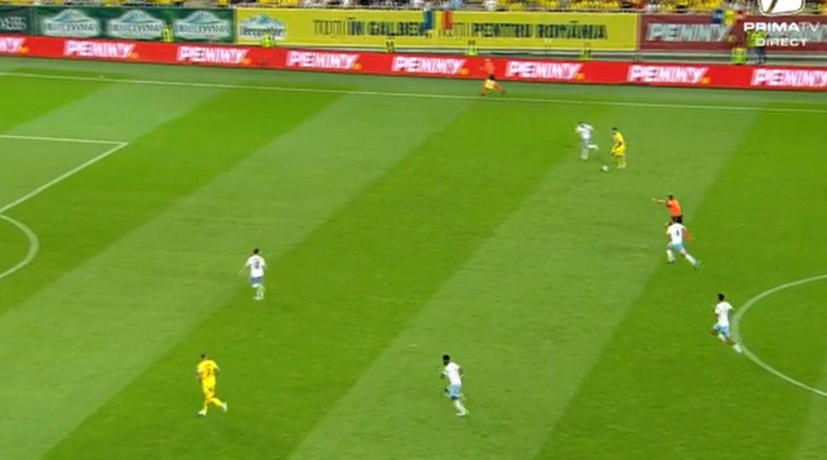 România, ce acțiune! Filmul fazei excelente care a dus la golul lui Alibec
