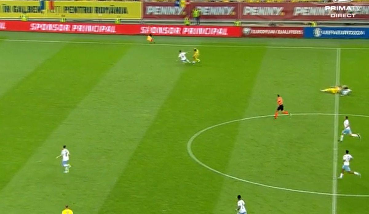România, ce acțiune! Filmul fazei excelente care a dus la golul lui Alibec