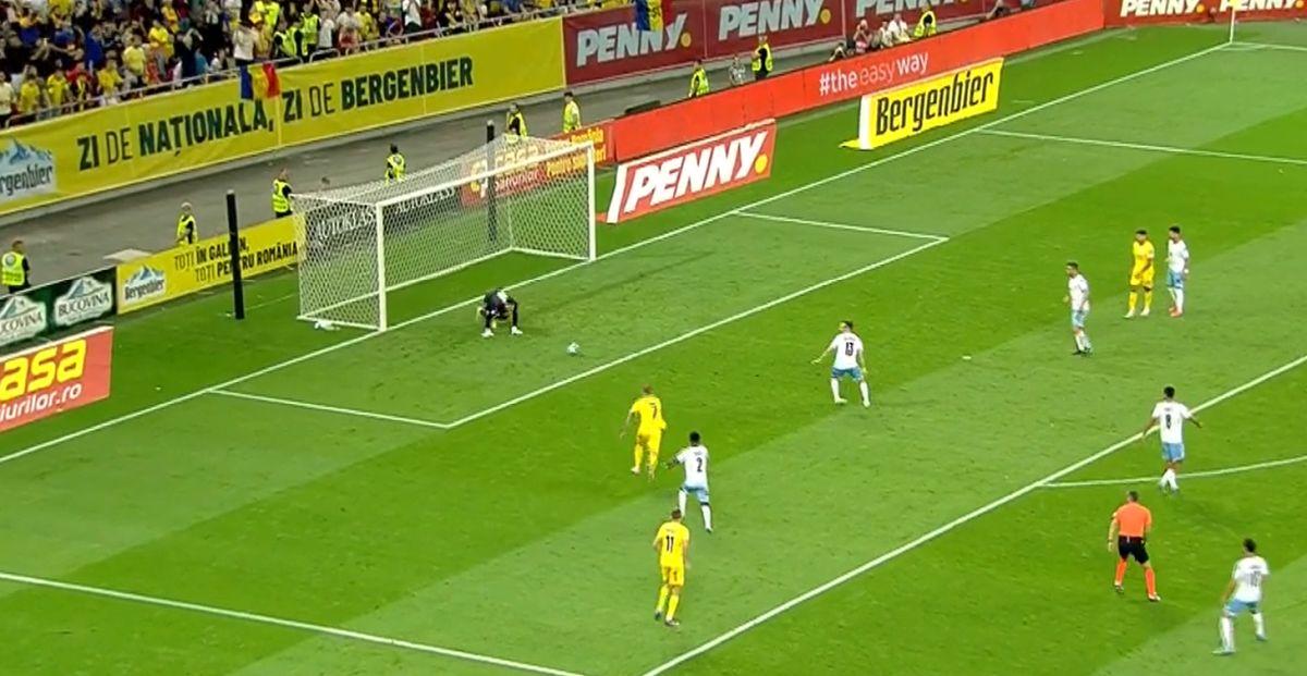 România, ce acțiune! Filmul fazei excelente care a dus la golul lui Alibec