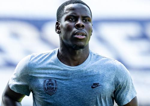 Kurt Zouma, în timpul primului antrenament la CFR Cluj