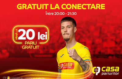 Iar dăm din Casă! Pariu gratuit FĂRĂ DEPUNERE azi pe tricolori!