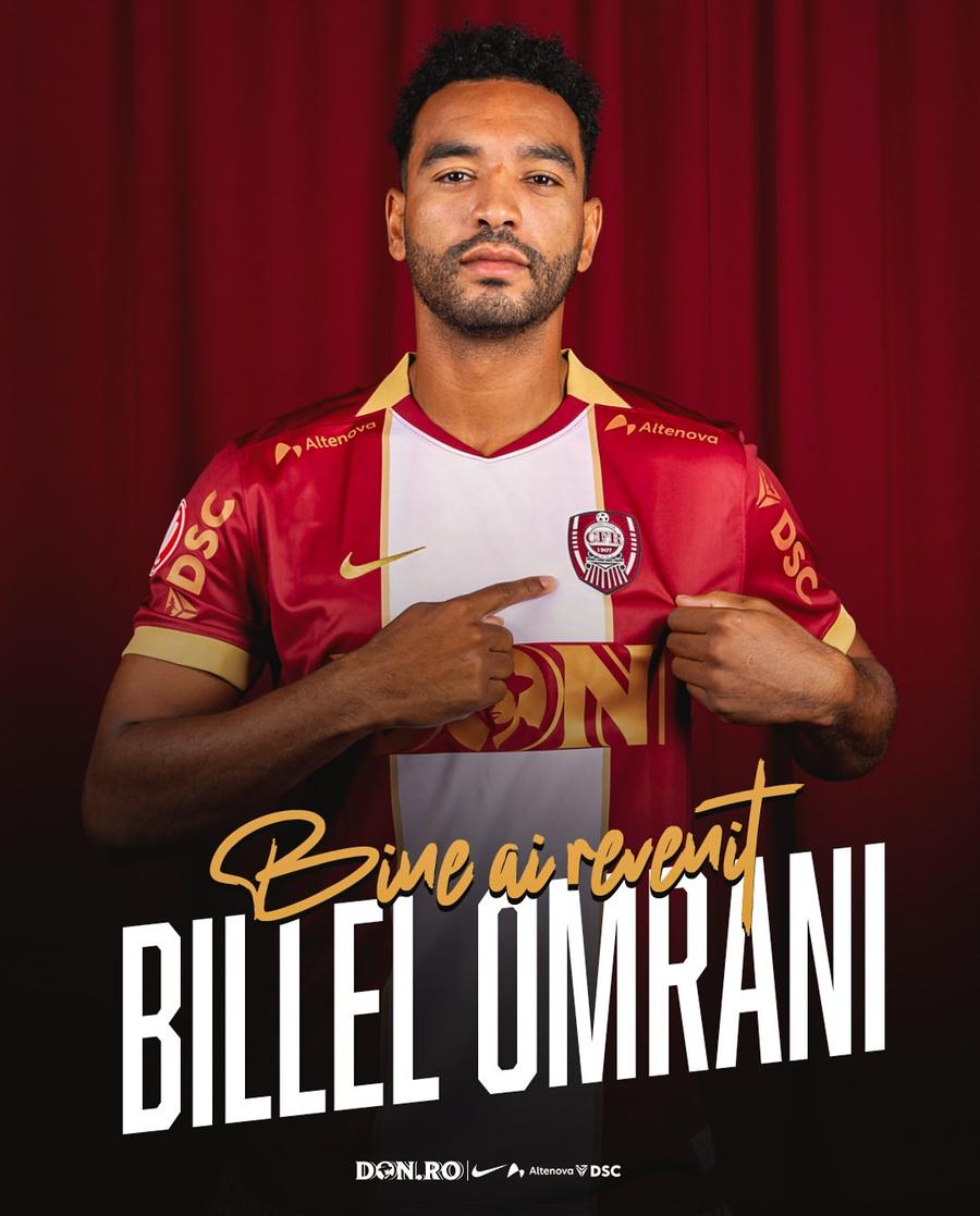 Anunțul oficial al CFR-ului privind revenirea lui Omrani Intrigat de imaginea publicată de CFR Cluj cu Billel Omrani: „Mamă, băi... asta e cu AI-ul! El are 144 de kilograme!”