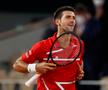 Liderul mondial Novak Djokovic (33 de ani) l-a învins pe grecul Stefanos Tsitsipas (22 de ani, 6 ATP), scor 6-3, 6-2, 5-7, 4-6, 6-1, și va juca duminică în finala Roland Garros 2020, împotriva lui Rafael Nadal (2 ATP).