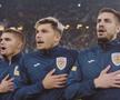 Jucătorii României, cântând imnul // foto: captură Pro TV