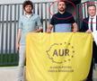 Cristian Cațan (în dreapta), lângă Cristian David (încercuit, în centru), la o acțiune a partidului AUR / Sursă foto: Facebook