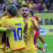 Ștefan Baiaram, Ianis Hagi, Screciu și Louis Munteanu în România - Moldova, imagini de meci // foto: Ionuț Iordache (GSP)