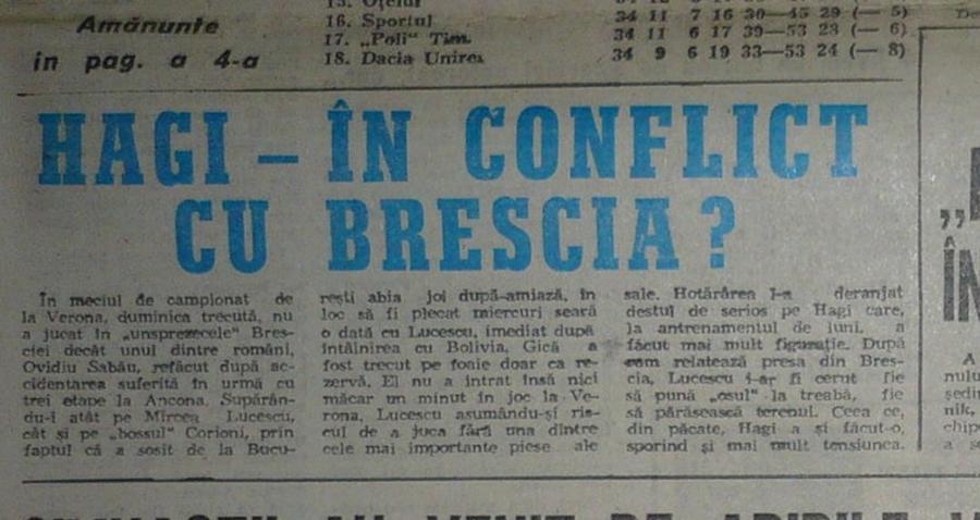 Și Gazeta Sporturilor a scris despre conflictul dintre Hagi și Lucescu Man, alintatul din Serie B