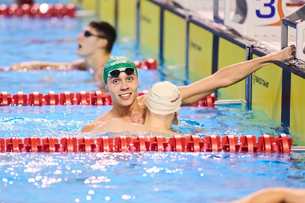 FOTO David Popovici, primul loc în finala de la 100m liber la Campionatele Naționale în bazin scurt