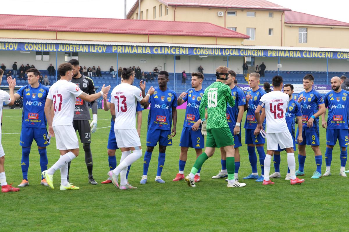 Unirea Slobozia - CFR Cluj, duel din etapa a 16-a din Superligă