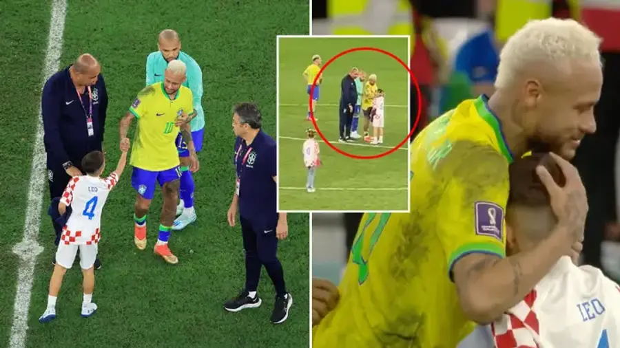 Foto: Twitter/@El_Futbolesque Imaginea Mondialului » Cine l-a consolat pe Neymar, imediat după fluierul final al partidei Croația - Brazilia