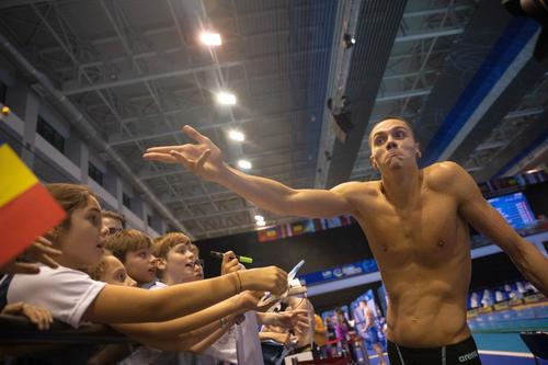 David Popovici în acțiune & alte cadre de la Campionatele Europene în bazin scurt de la Otopeni / FOTO: Raed Krishan (Gazeta Sporturilor)