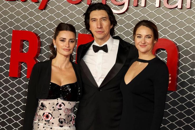 Penelope Cruz, Adam Driver și Shailene Woodley la premiera din Marea Britanie a filmului Foto Imago