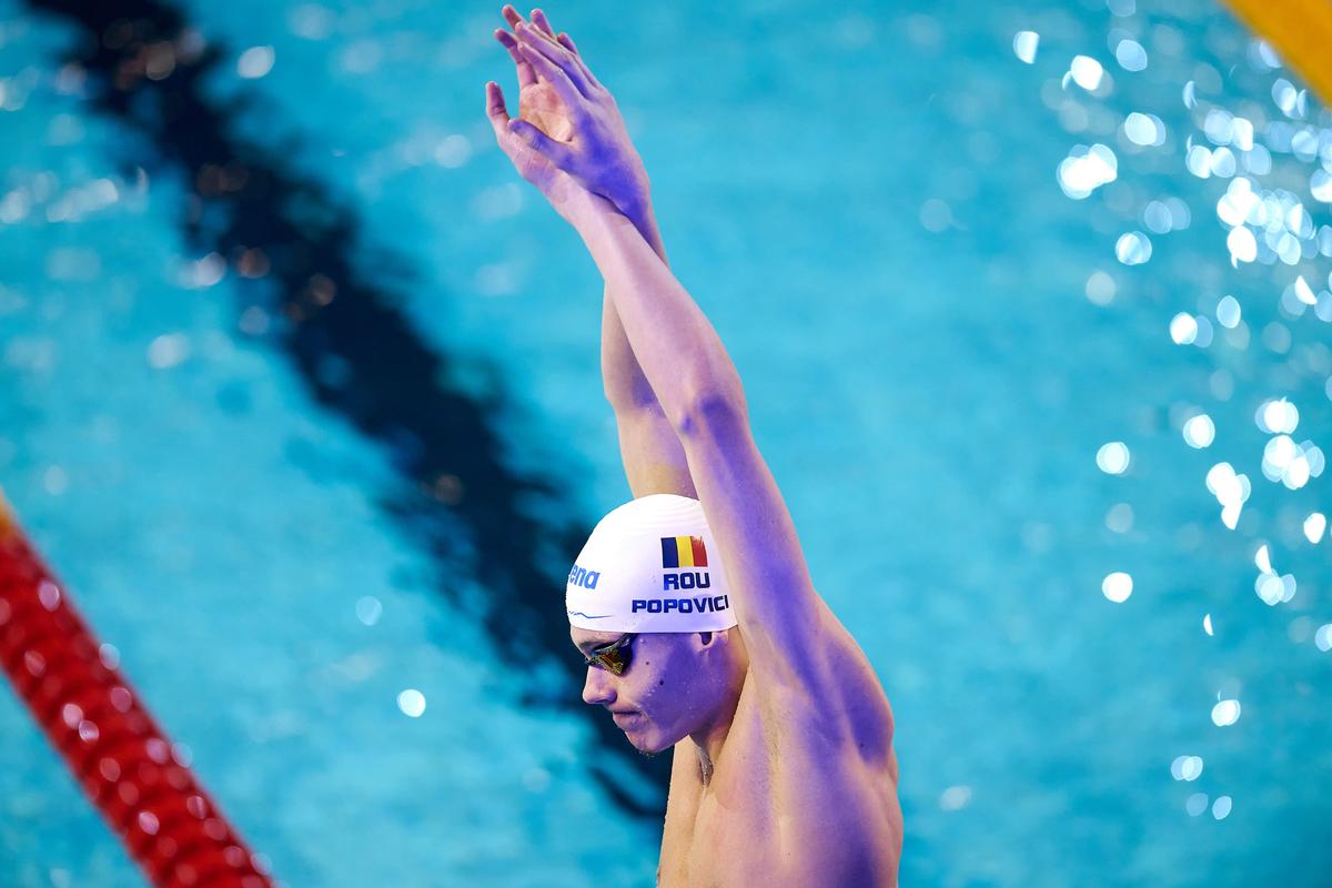 David Popovici, locul 4 la 200 m liber! Nu și-a apărat medalia din 2021 + S-a calificat în finala la 100 m liber