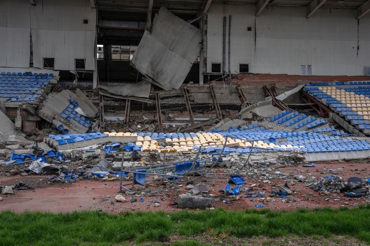 Stadionul din Bahmut, foto: Getty Images