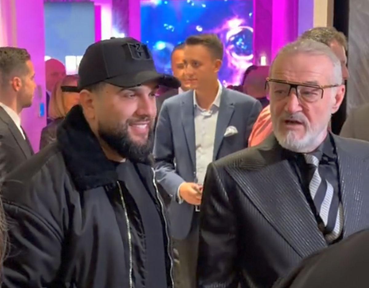 Gigi Becali a dat nas în nas cu manelistul Tzancă Uraganu