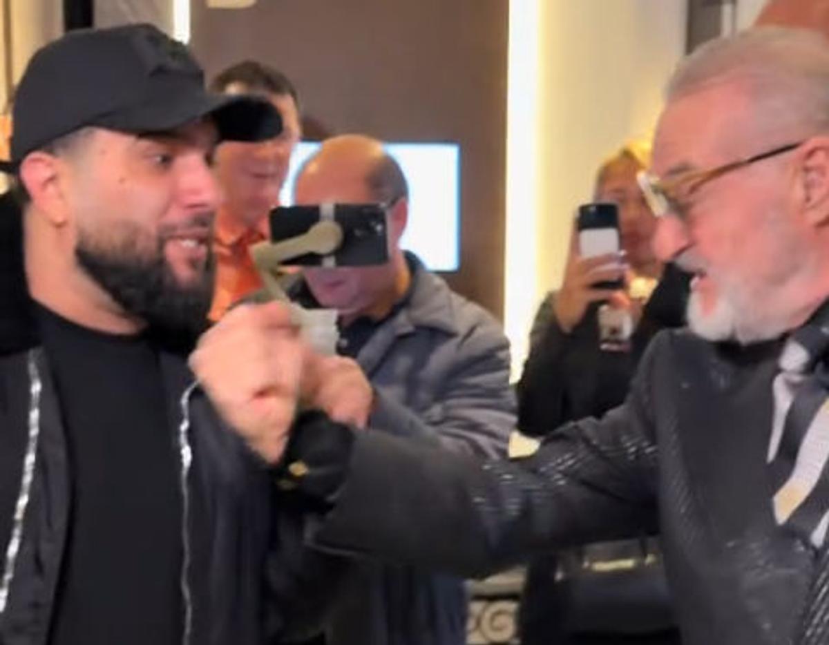 Gigi Becali a dat nas în nas cu manelistul Tzancă Uraganu